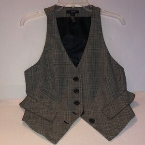 Alfani Women’s Herringbone/Houndstooth Waist Coat/Vest - Size 4